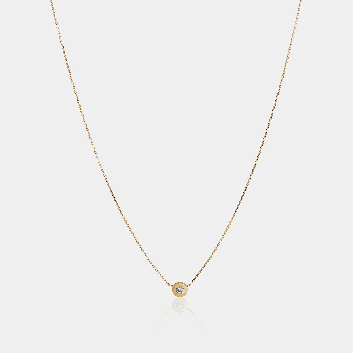 Rundsten halsband 0.10ct